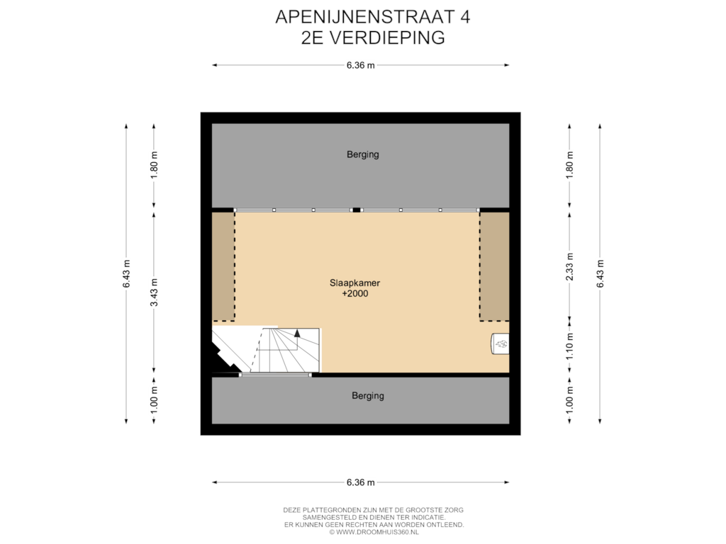 Bekijk plattegrond van 2E Verdieping van Apenijnenstraat 4