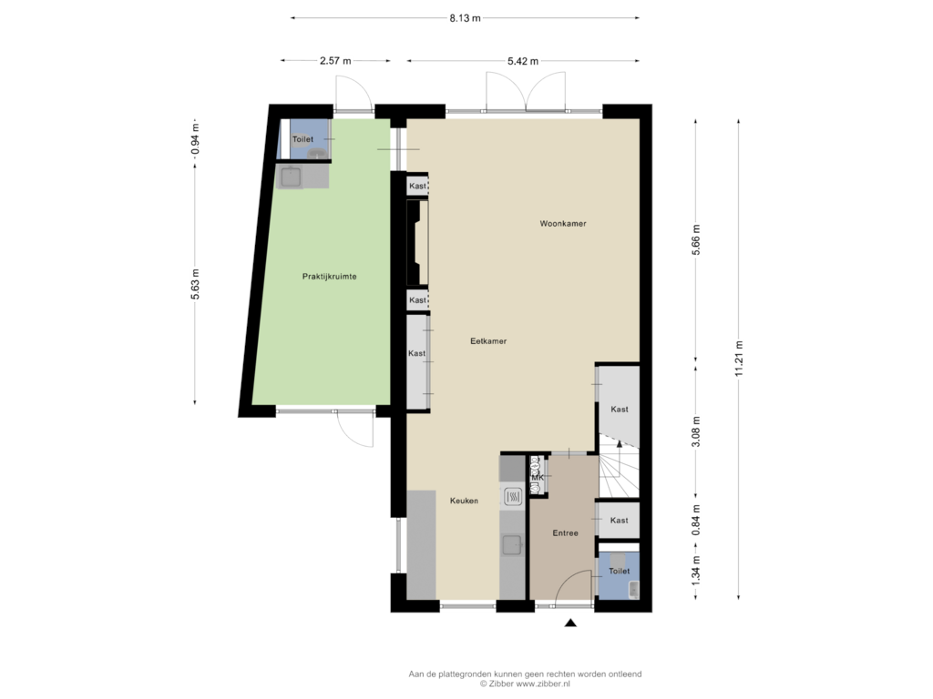 View floorplan of Begane Grond of Hopveld 27