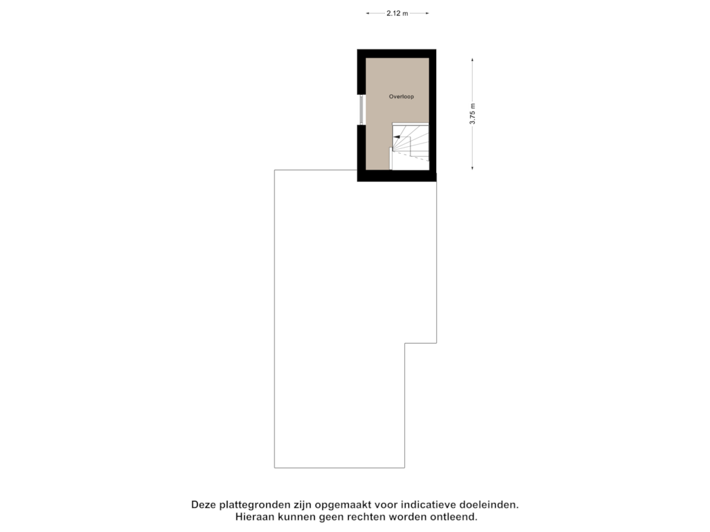 Bekijk plattegrond van Eerste Verdieping van Korte Hansenstraat 8