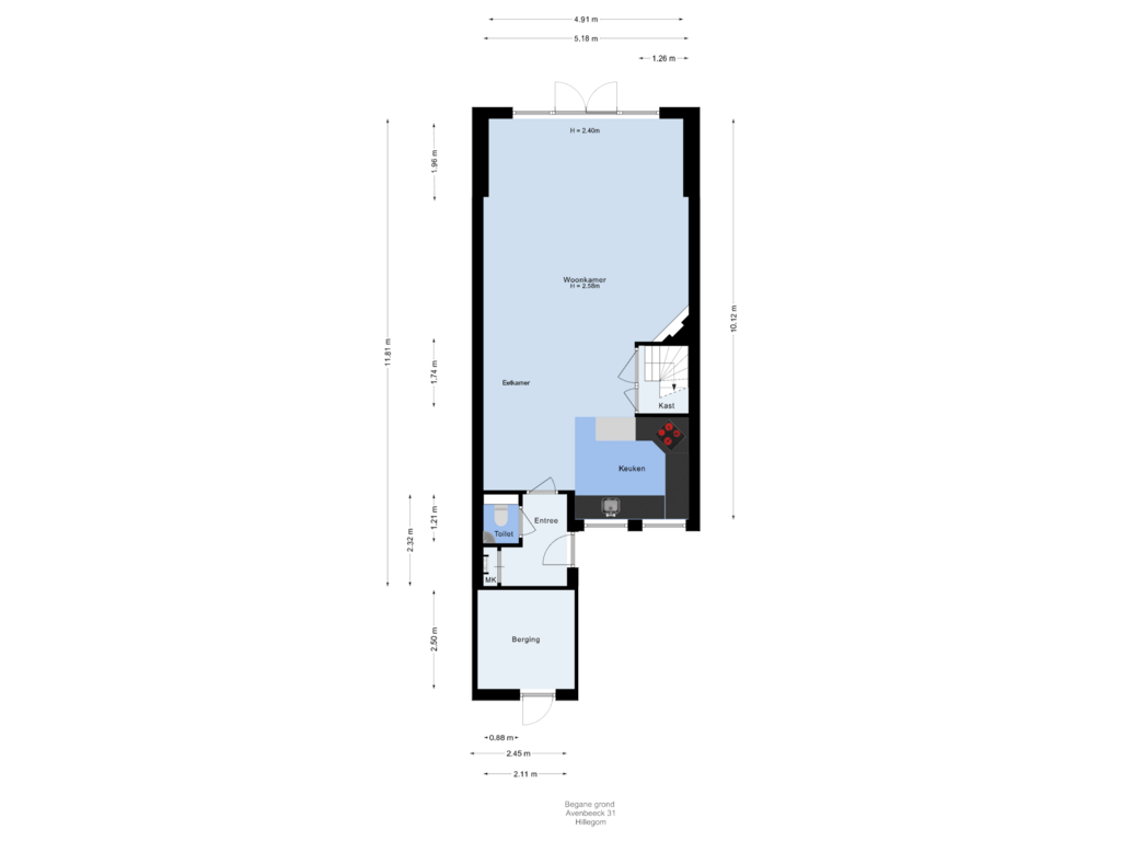 Bekijk plattegrond van Begane grond van Avenbeeck 31