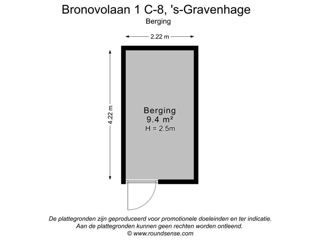 View floorplan of Berging of Bronovolaan 1-C8