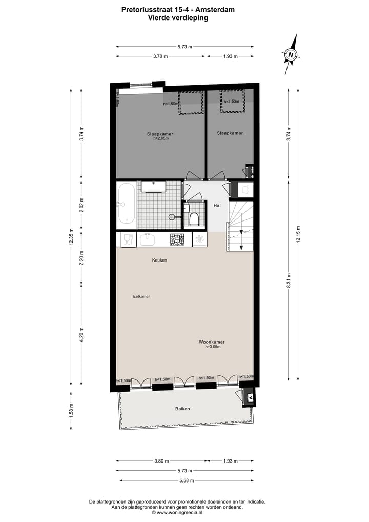 Foto 63 van Pretoriusstraat 15-4