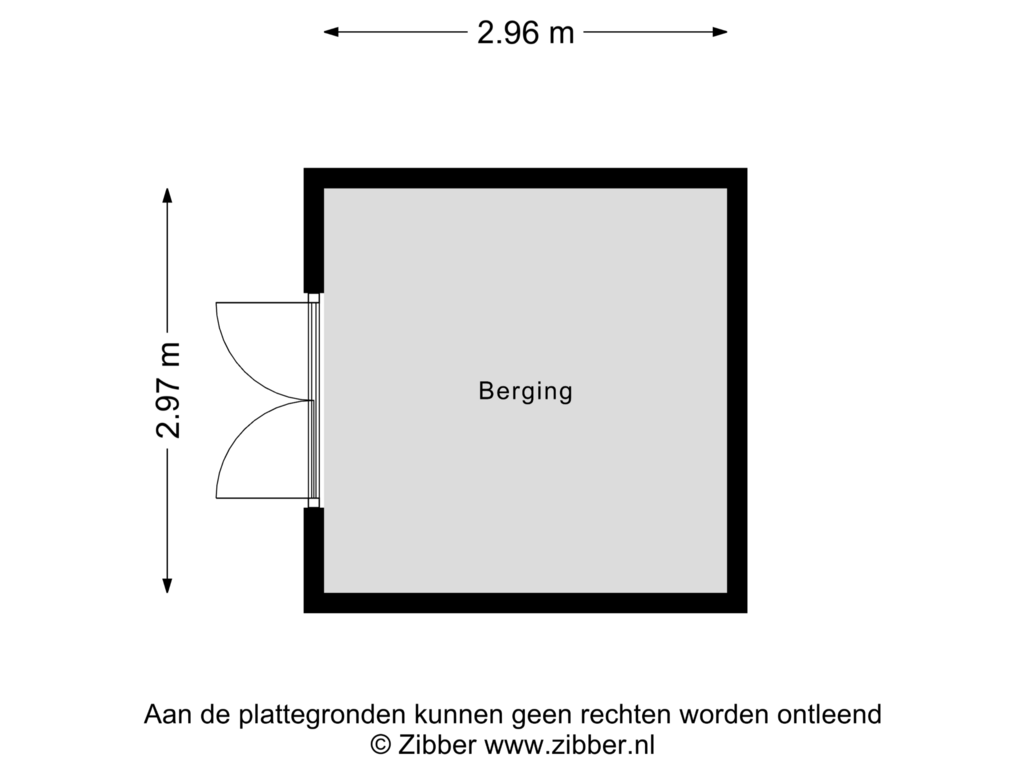 View floorplan of Berging of Iepenlaan 18