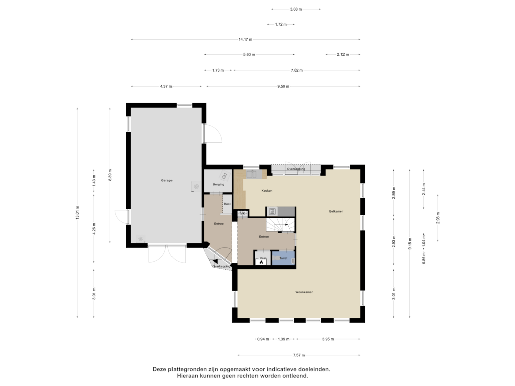 View floorplan of Begane Grond of Oude Deldenseweg 7