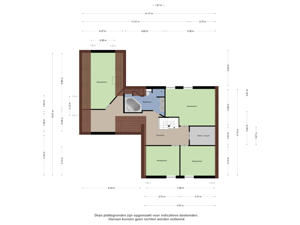 View floorplan of Eerste verdieping of Oude Deldenseweg 7