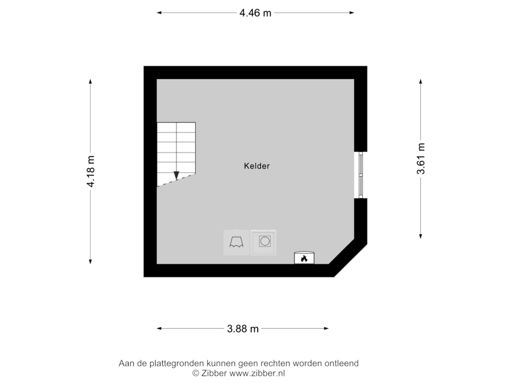 Bekijk plattegrond van Kelder van Noord-Ooststraat 1