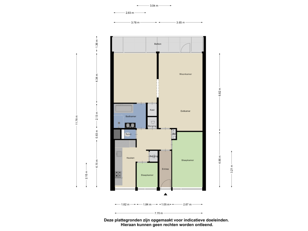 Bekijk plattegrond van Appartement van Erasmuslaan 19