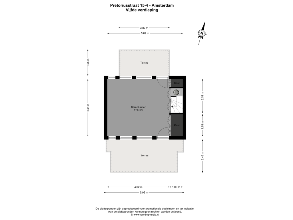 Bekijk plattegrond van 5e_verd van Pretoriusstraat 15-4