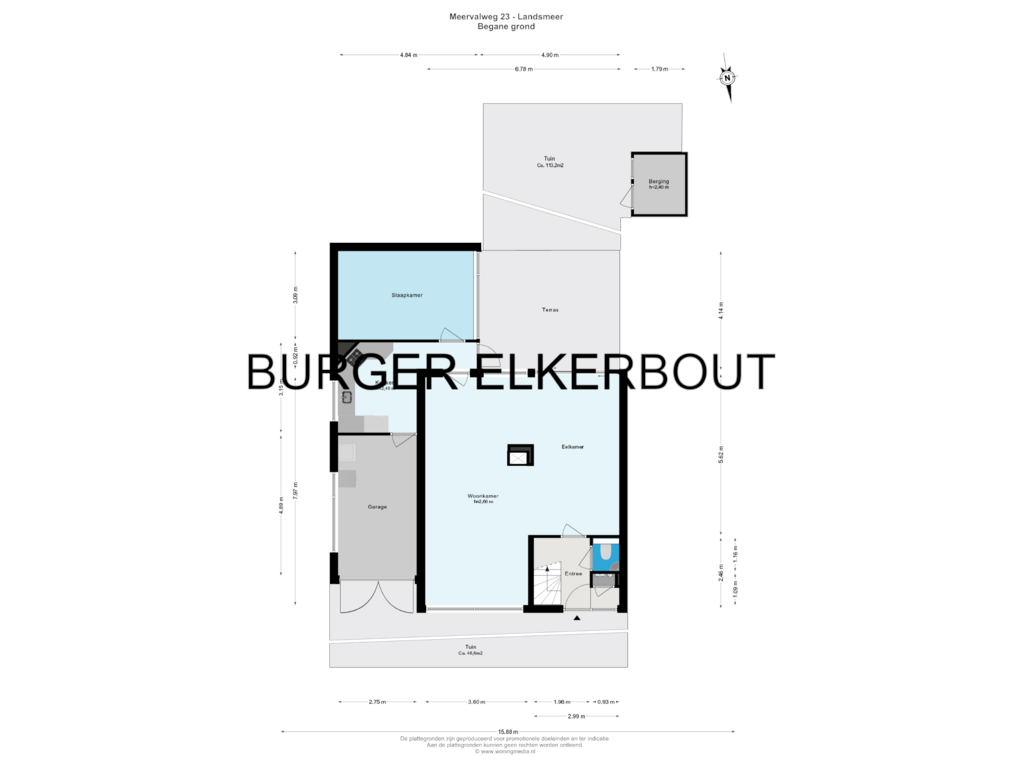 Bekijk plattegrond van Begane grond van Meervalweg 23