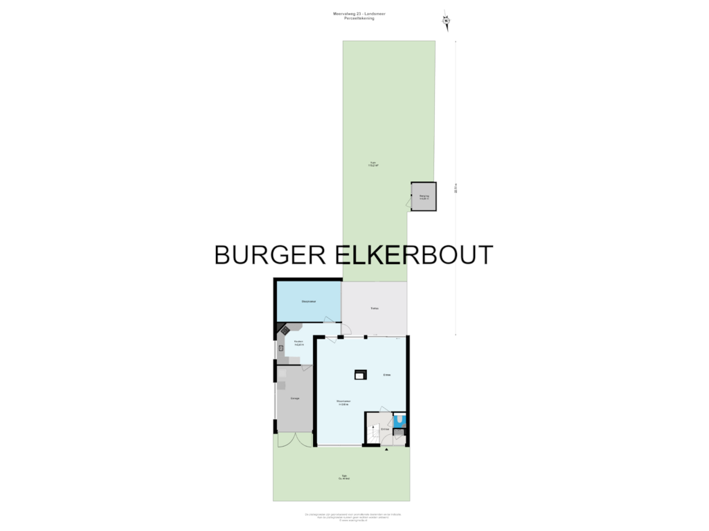 Bekijk plattegrond van Perceeltekening van Meervalweg 23