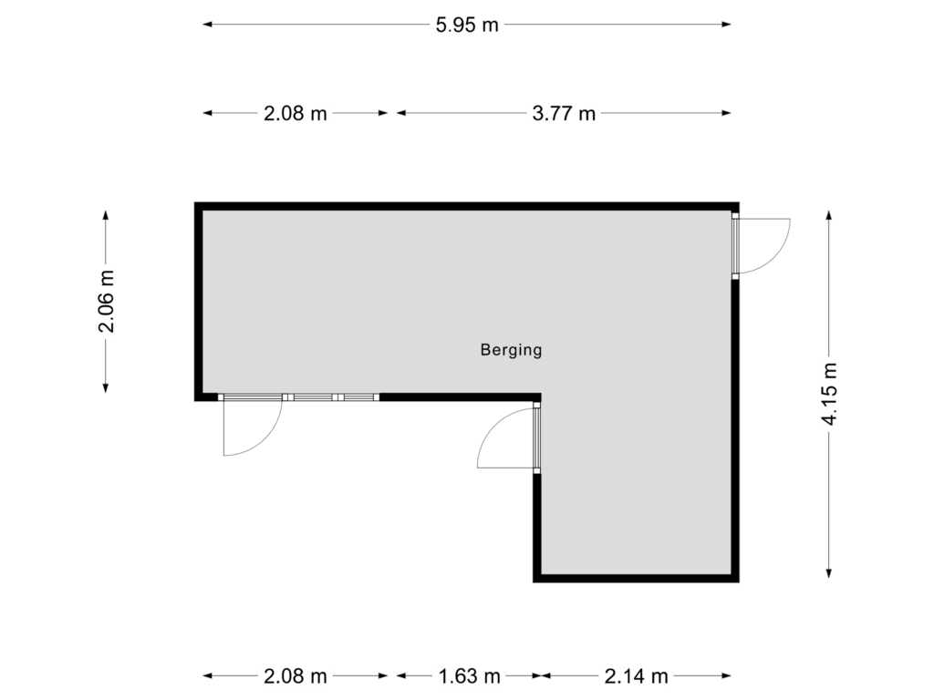 Bekijk plattegrond van Berging van Heusdenseweg 19-A