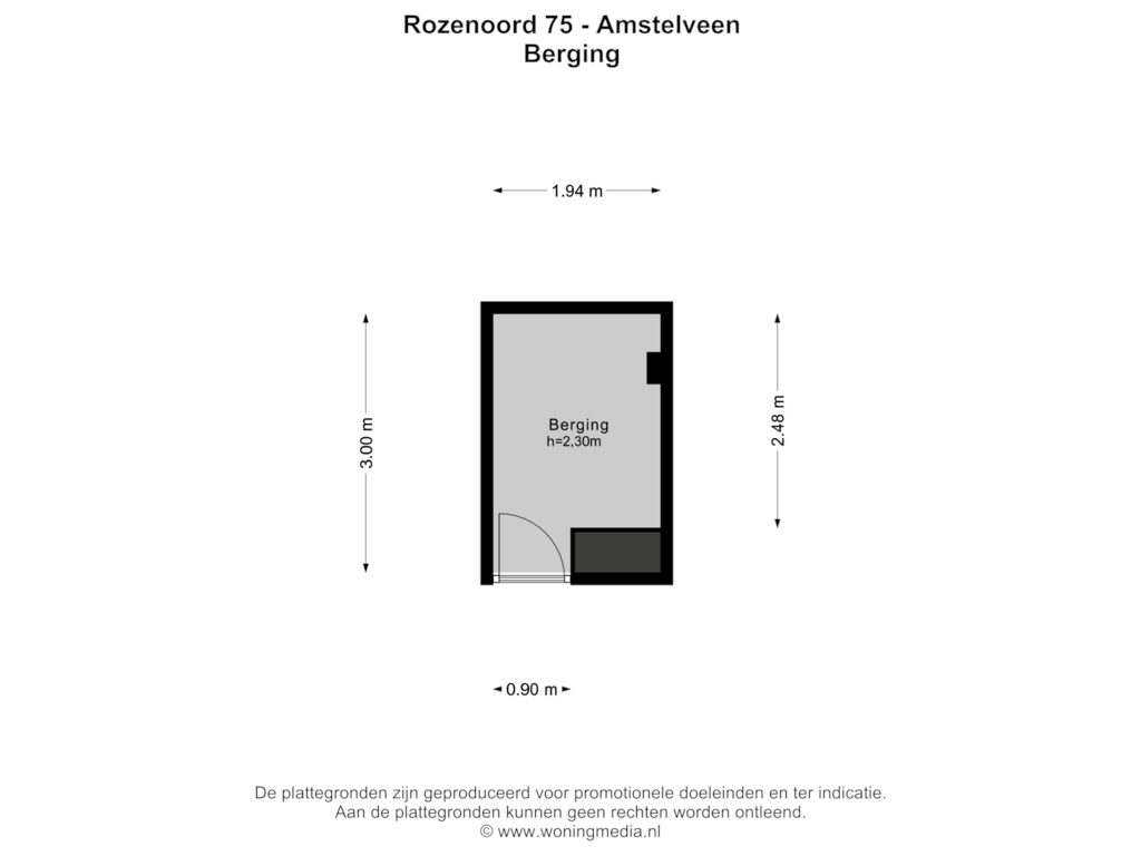 View floorplan of Berging of Rozenoord 75