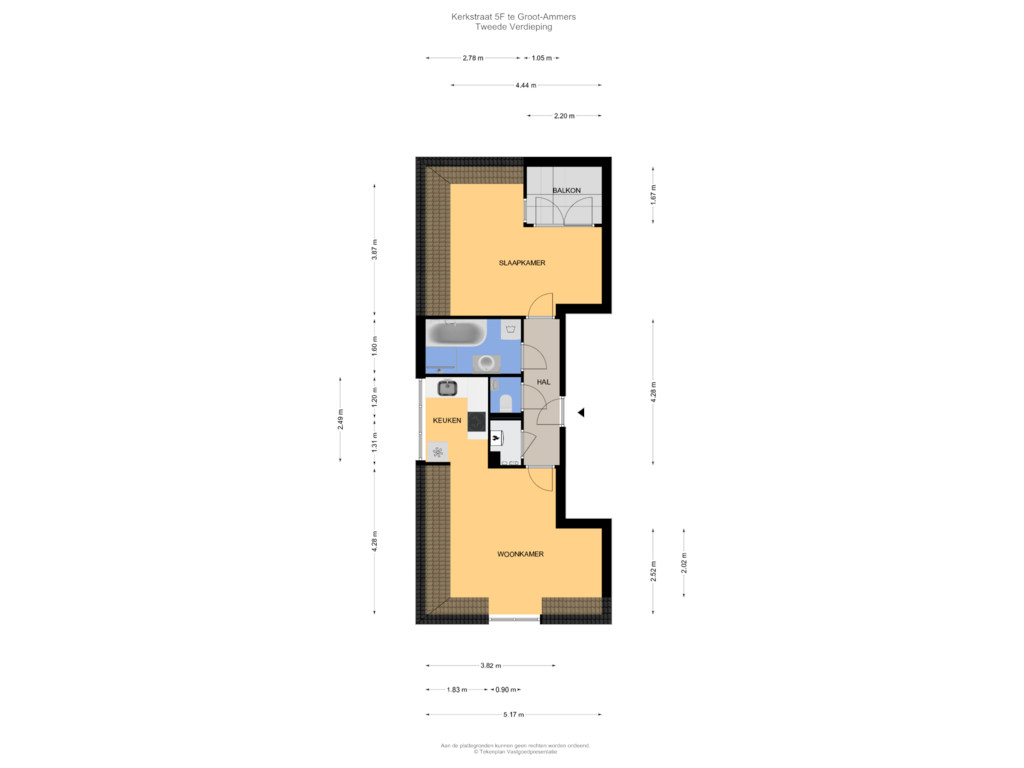 View floorplan of Tweede Verdieping of Kerkstraat 5-F