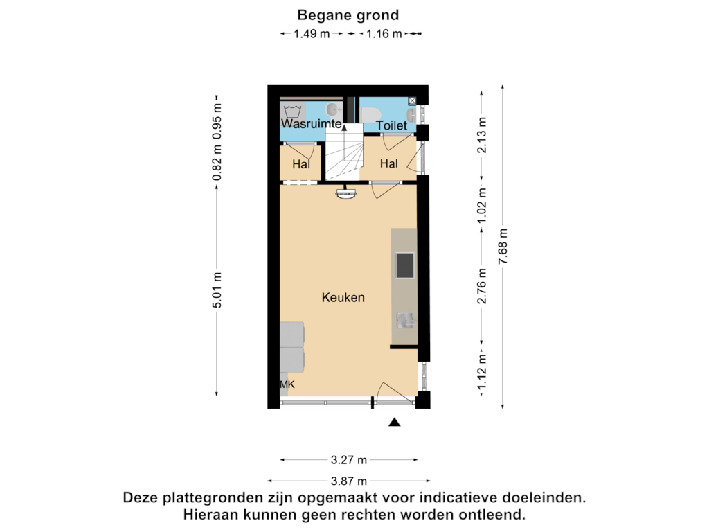 View floorplan of Begane grond of Hoogstraat 143