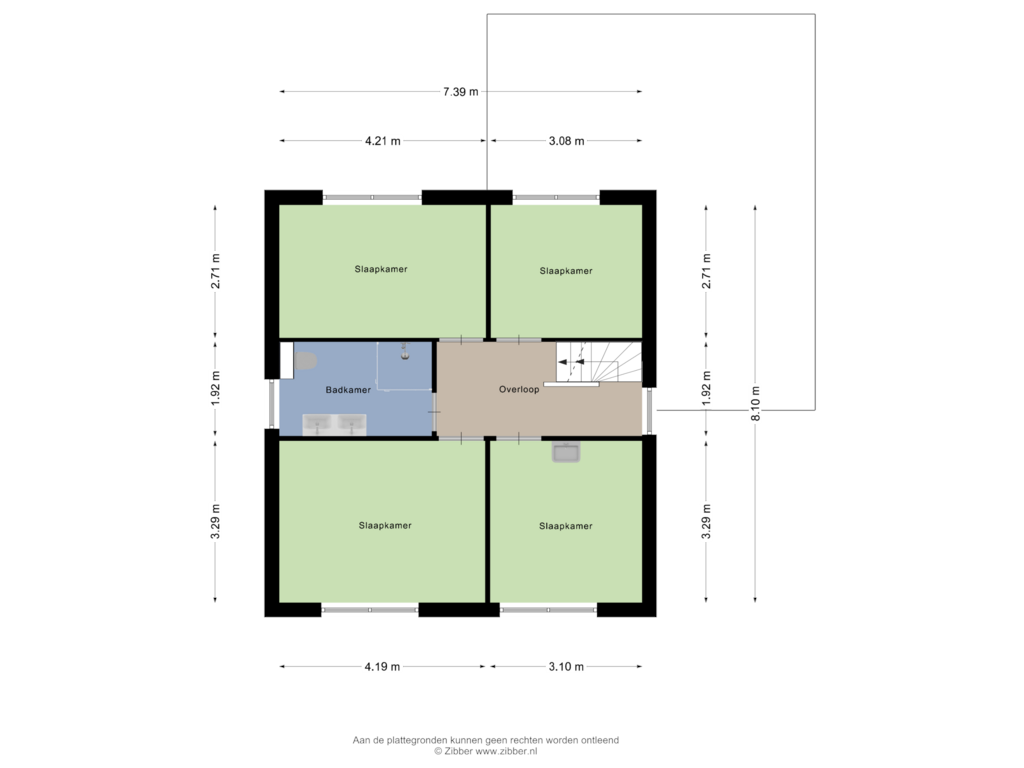 Bekijk plattegrond van Eerste Verdieping van Brandenburglaan 46