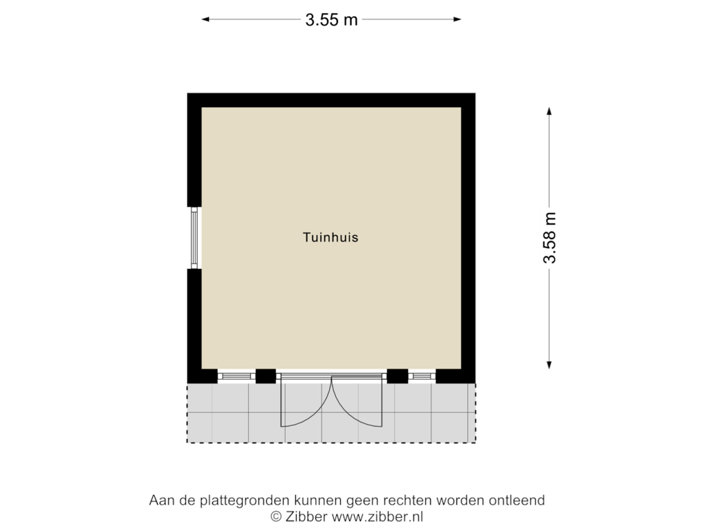 Bekijk plattegrond van Tuinhuis van Brandenburglaan 46