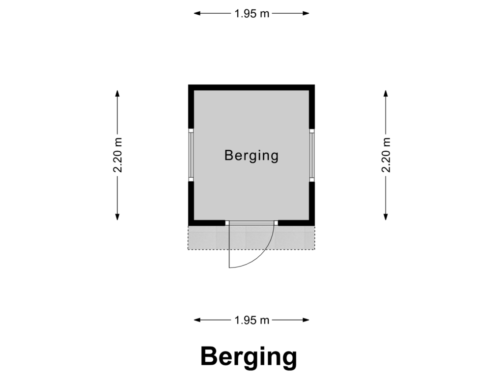 Bekijk plattegrond van Berging van Koppelstraat 13