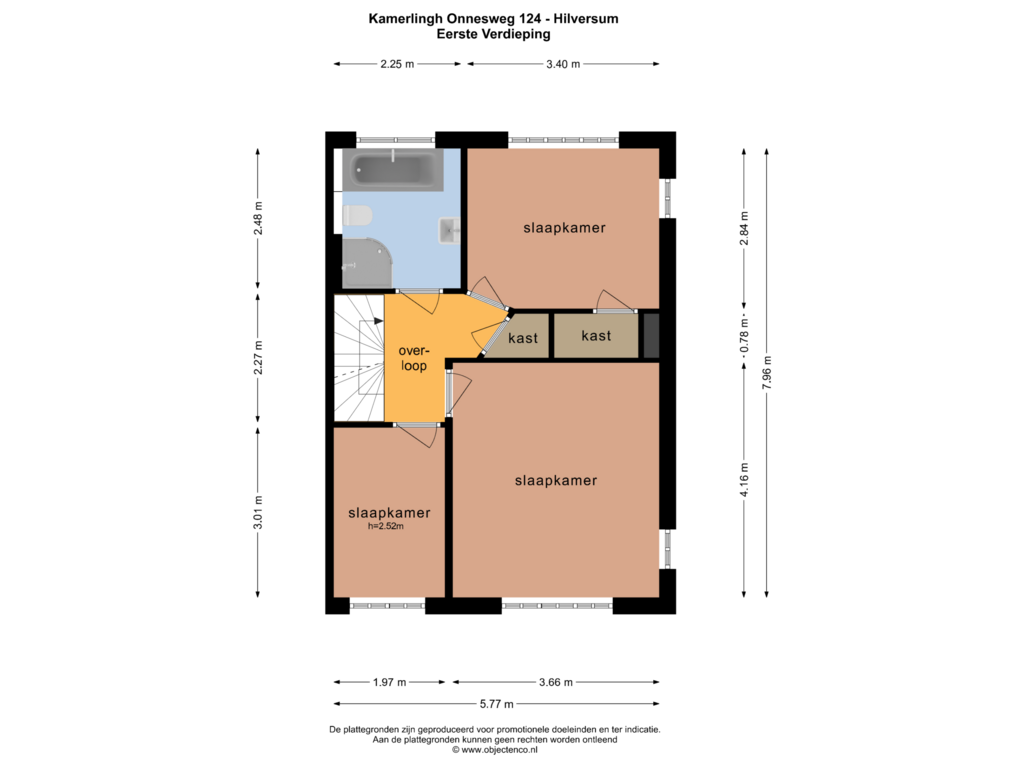 Bekijk plattegrond van EERSTE VERDIEPING van Kamerlingh Onnesweg 124