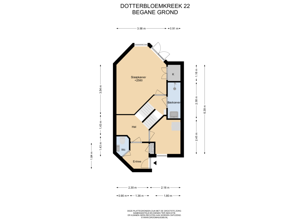 View floorplan of Begane grond of Dotterbloemkreek 22