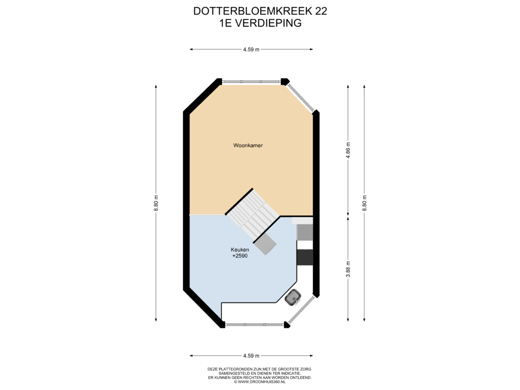 View floorplan of 1E Verdieping of Dotterbloemkreek 22