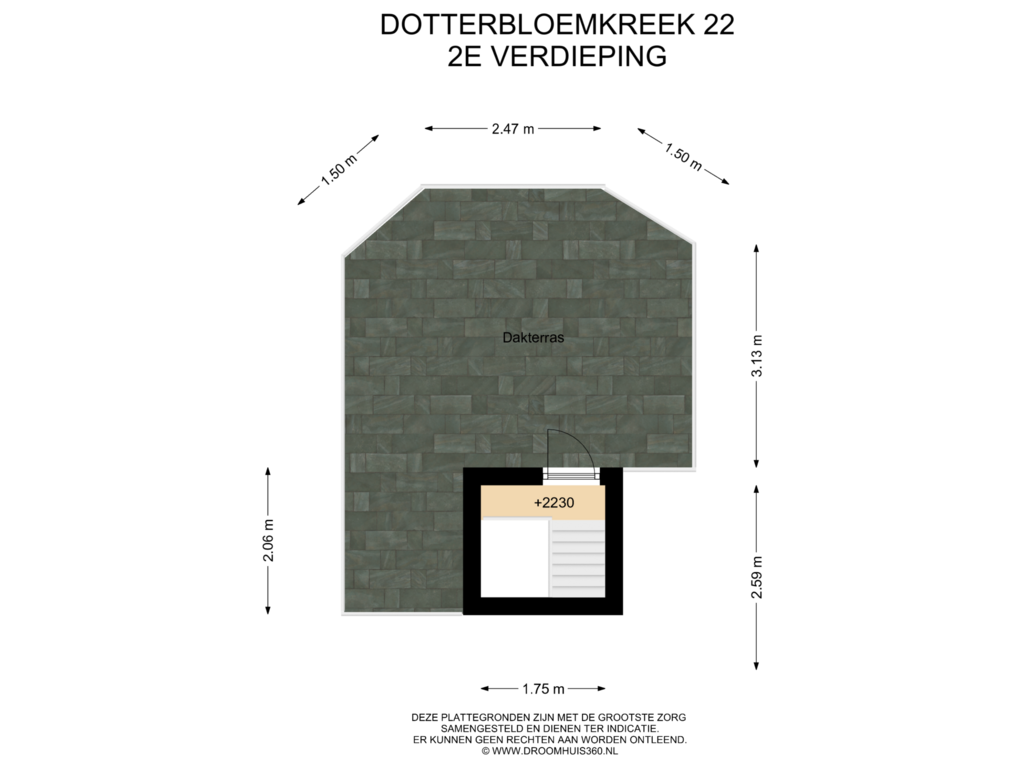 View floorplan of 2E Verdieping of Dotterbloemkreek 22