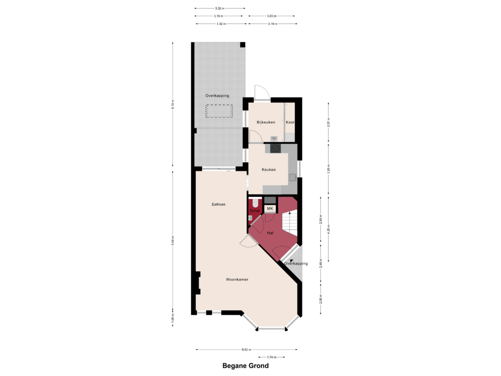 Bekijk plattegrond van Begane Grond van Heistershof 6