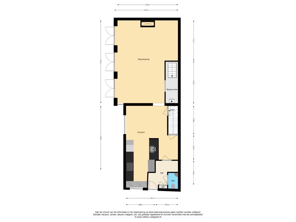 Bekijk plattegrond van Begane grond van Bredaseweg 77