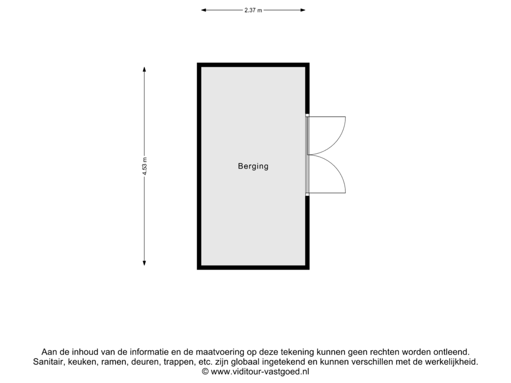 Bekijk plattegrond van Berging van Bredaseweg 77