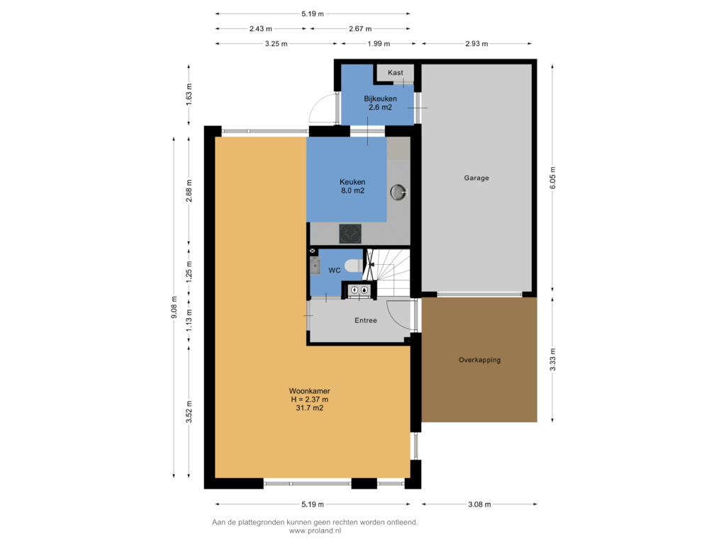 View floorplan of Begane Grond of Kooistukken 72