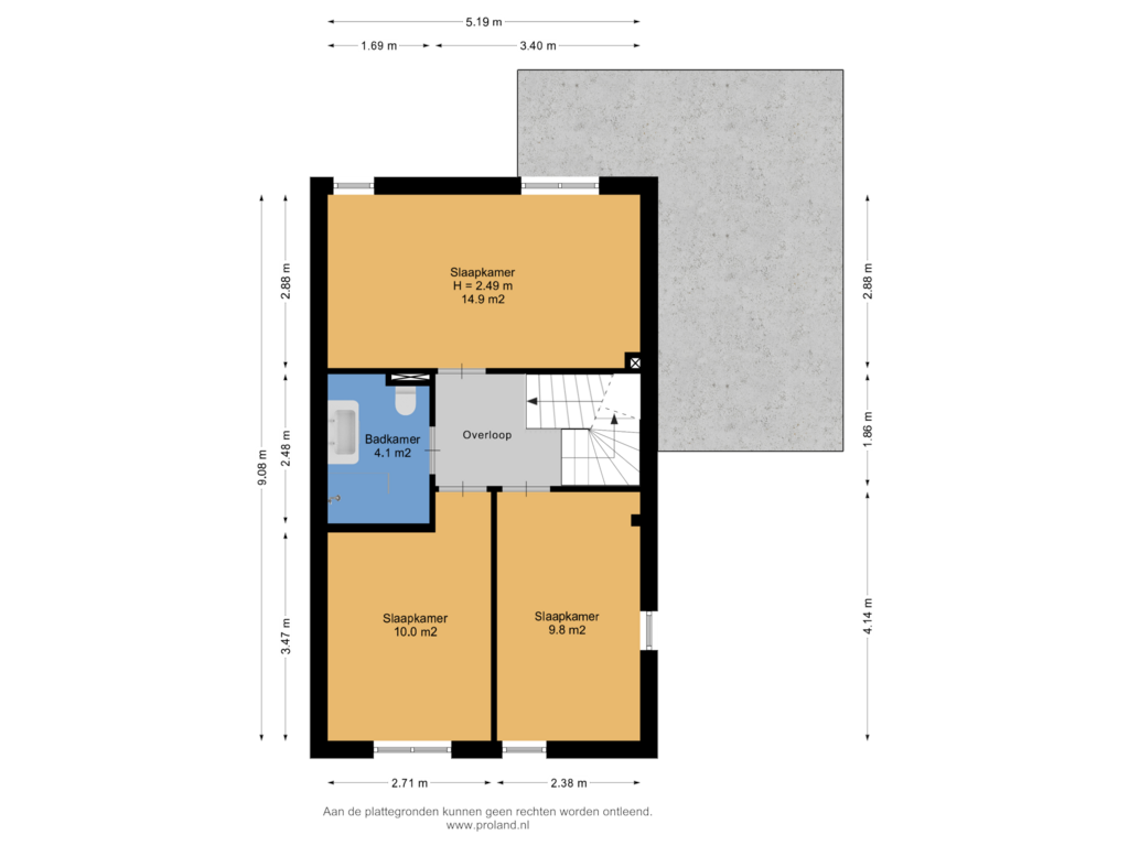 View floorplan of 1e Verdieping of Kooistukken 72