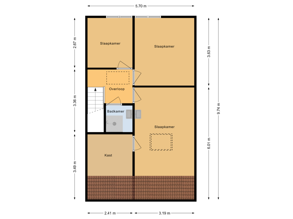 Bekijk plattegrond van Eerste verdieping van D.S. Bangmastrjitte 30