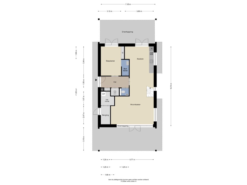 View floorplan of Begane grond of Rijksstraatweg 78-13