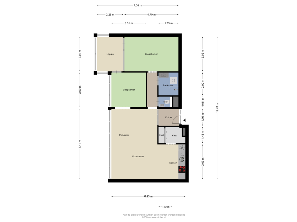 Bekijk plattegrond van Appartement van Heeghtakker 54