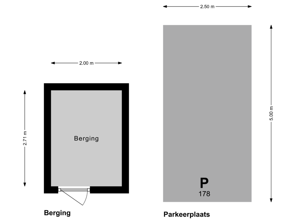 View floorplan of Berging of Carel Willinkgracht 243