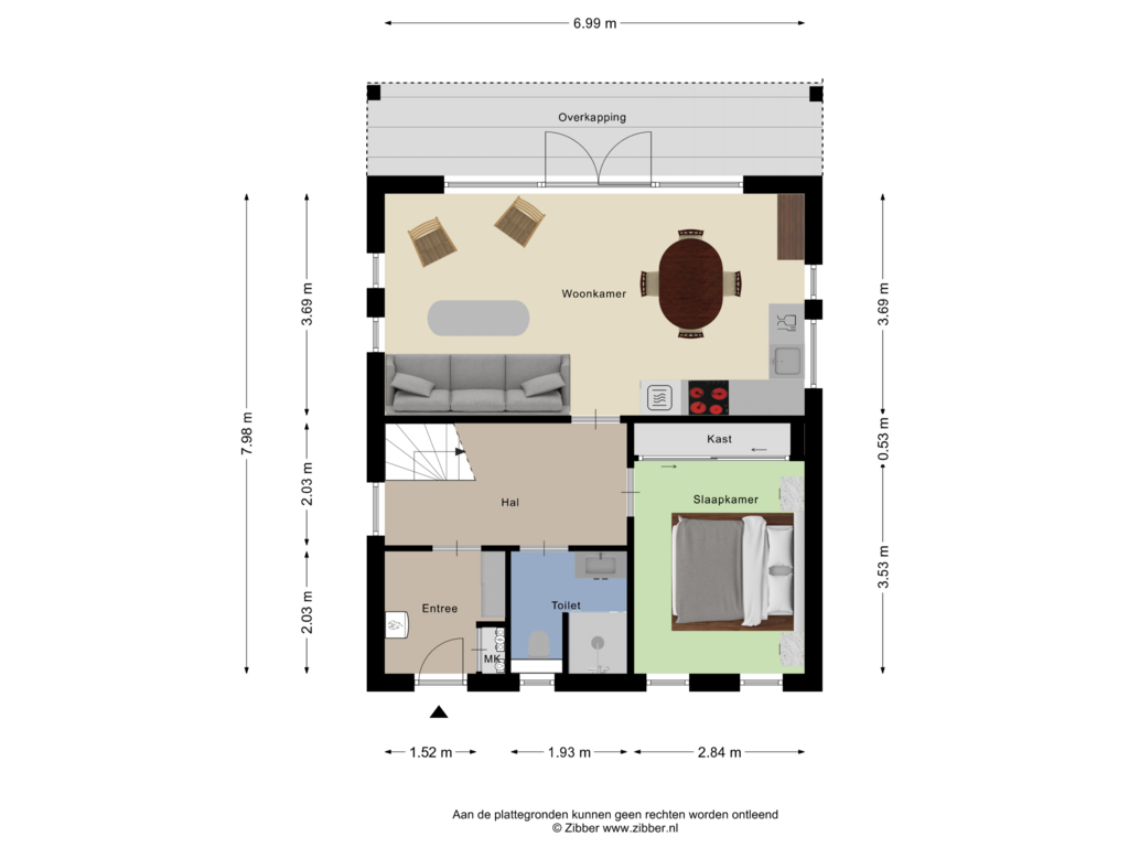 View floorplan of Begane Grond of Koskampweg 3-56