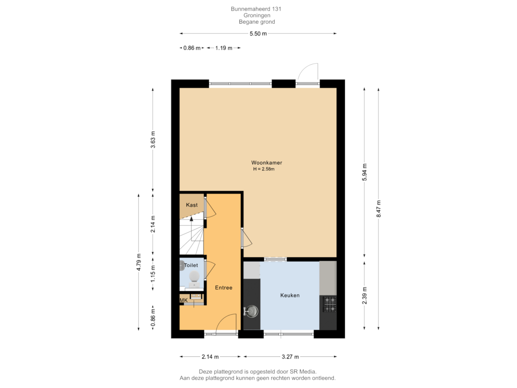 Bekijk plattegrond van Begane grond van Bunnemaheerd 131