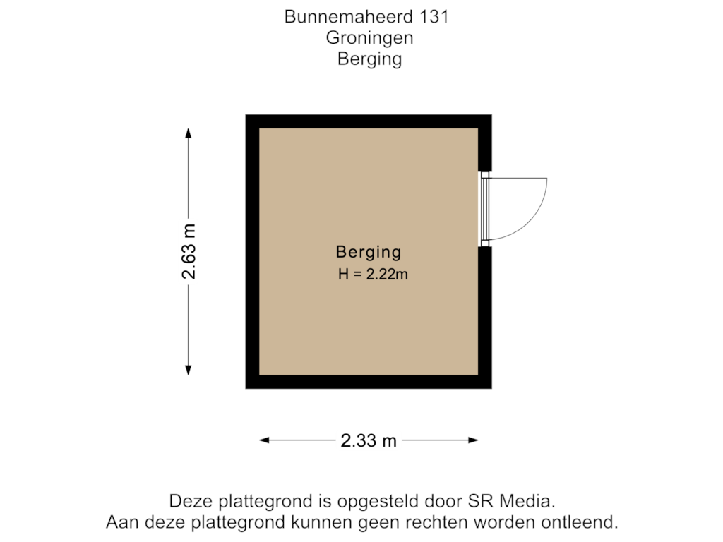 Bekijk plattegrond van Berging van Bunnemaheerd 131