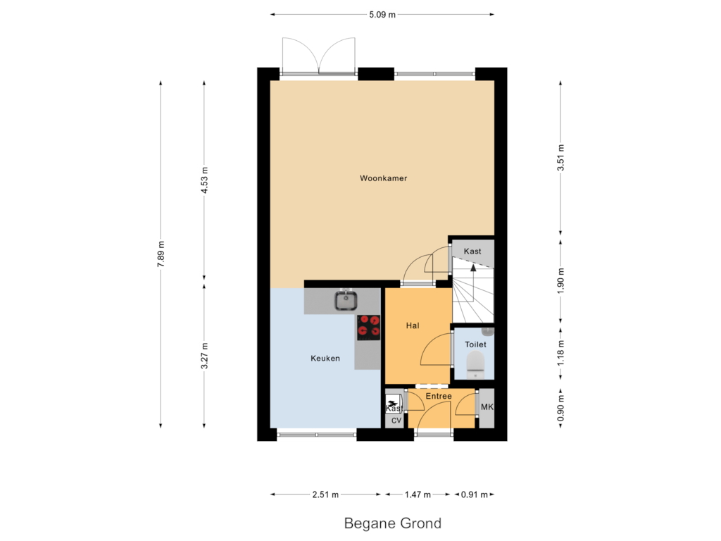 Bekijk plattegrond van Begane Grond van Julianaplein 85