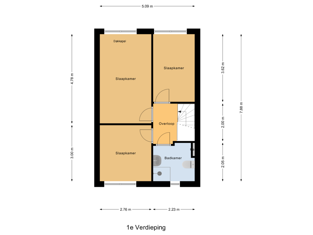 Bekijk plattegrond van 1e Verdieping van Julianaplein 85