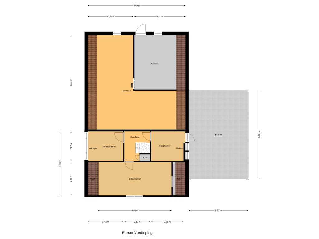 View floorplan of Eerste Verdieping of Zuidweg 3