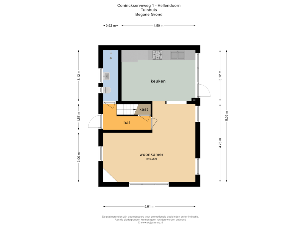 Bekijk plattegrond van TUINHUIS BG van Coninckserveweg 1