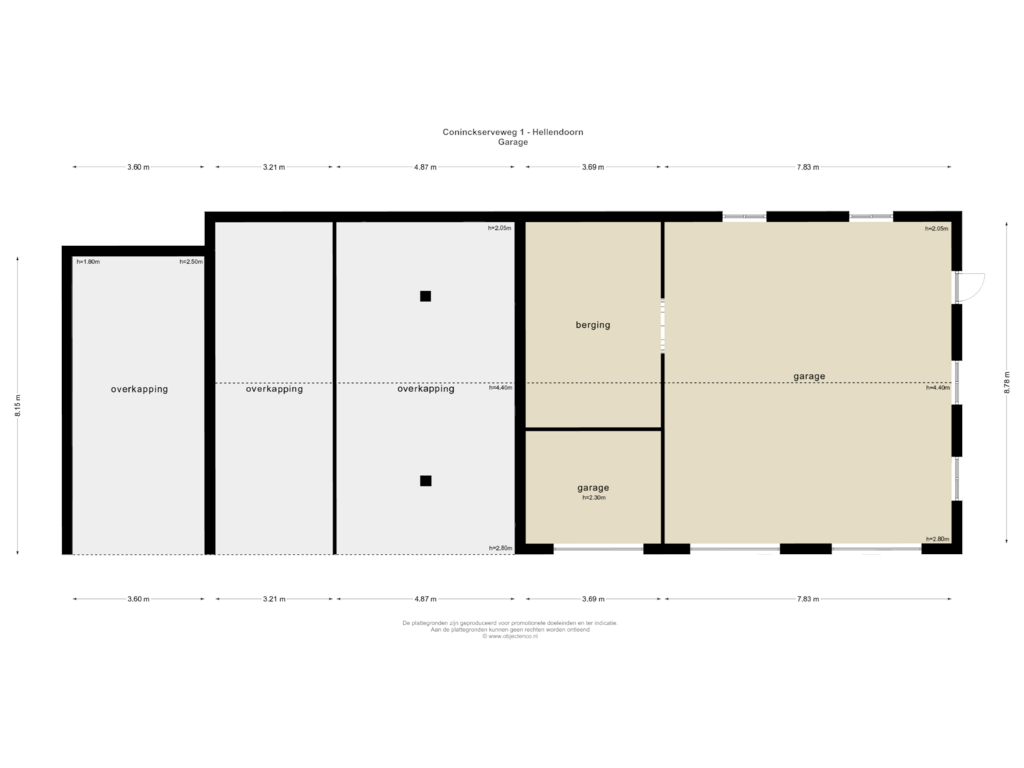 Bekijk plattegrond van GARAGE van Coninckserveweg 1