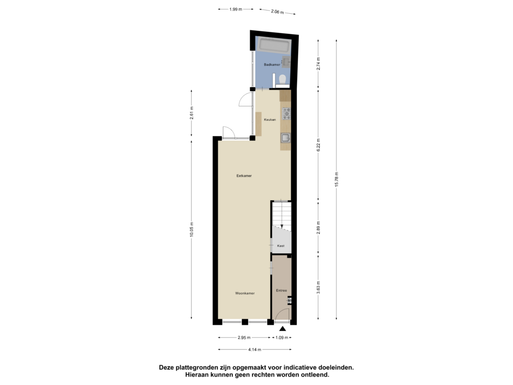 Bekijk plattegrond van Begane Grond van Pieter de la Courtstraat 17