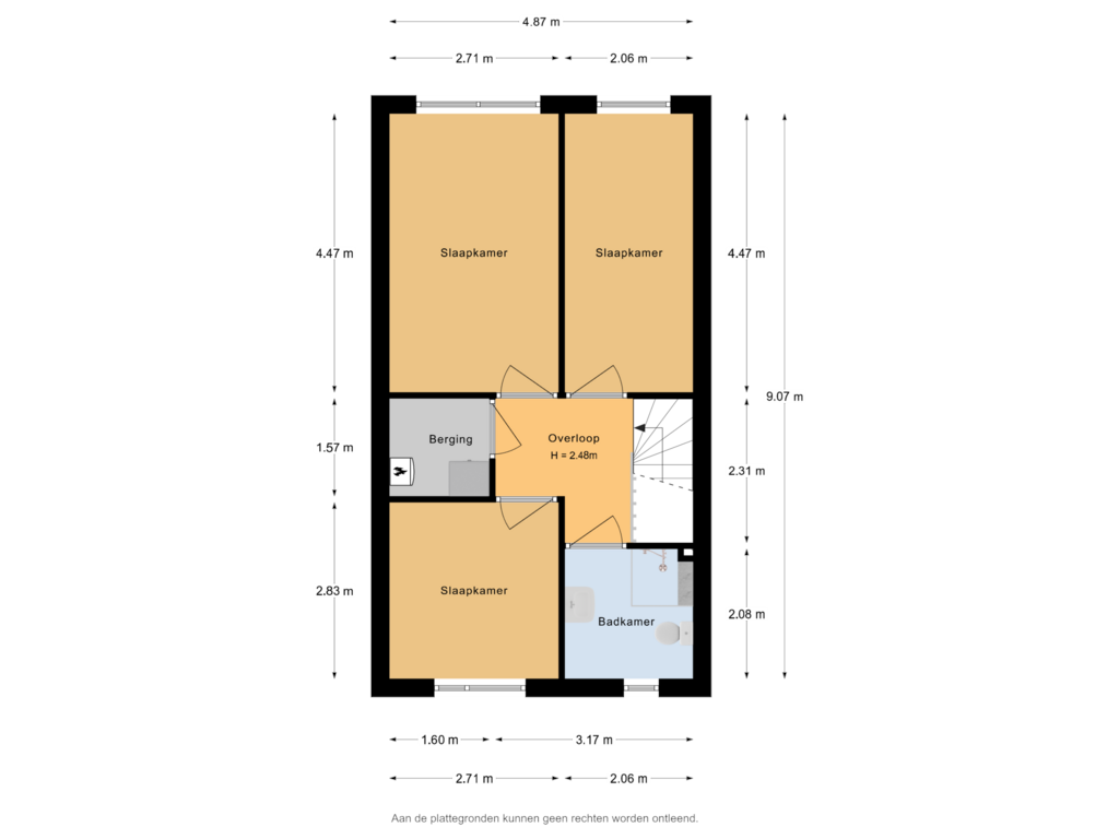 Bekijk plattegrond van 1e Verdieping van Guldendreef 66