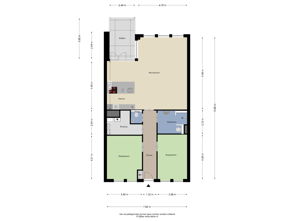 View floorplan of Appartement of Carmelietenstraat 31