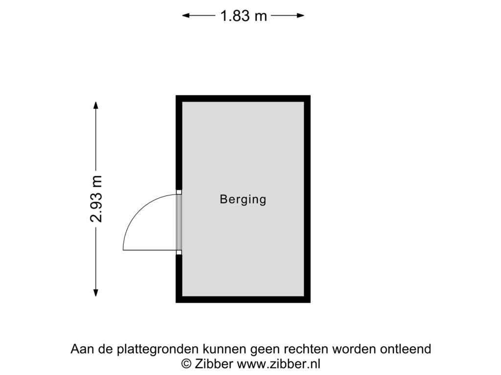 View floorplan of Berging of Carmelietenstraat 31