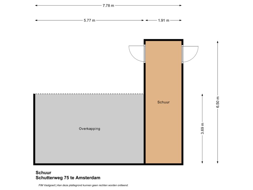 Bekijk plattegrond van Schuur van Schutterweg 75