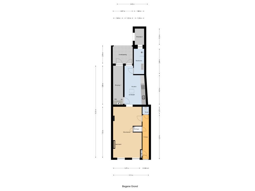 View floorplan of Begane Grond of Noordzandstraat 7