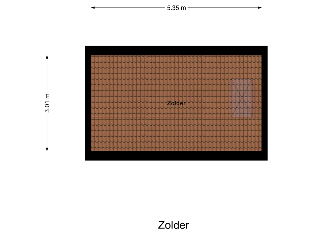 View floorplan of Zolder of Noordzandstraat 7