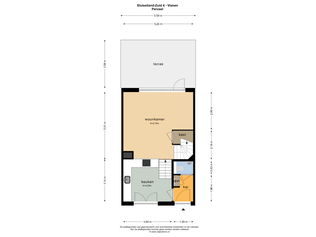 Bekijk plattegrond van PERCEEL van Sluiseiland-Zuid 4